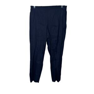 J.Jill Linen Stretch Pants Women’s S Navy Blue Linen Viscose Straight Leg Casual